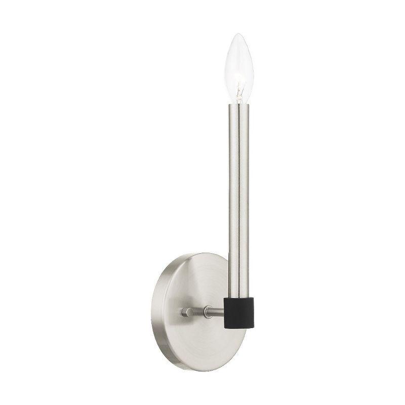 Livex Lighting Karlstad 1 - Light Wall Light in  Brushed Nickel