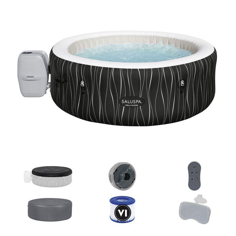 Bestway SaluSpa Black Round Inflatable Hot Tub with EnergySense Cover