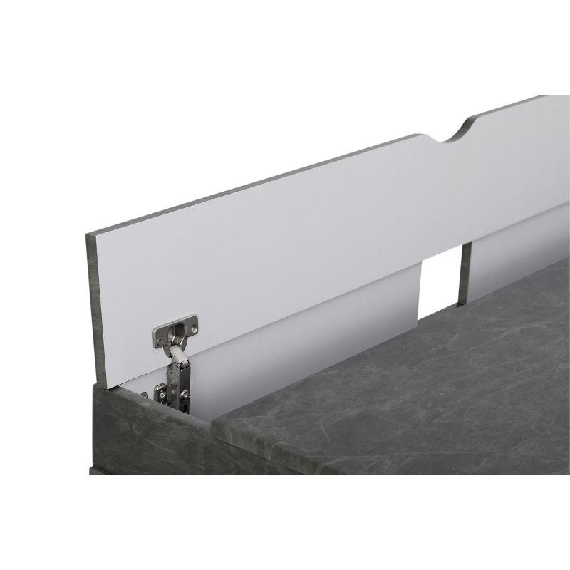 Alcove Writing Desk Dark Gray Wash - Calico Designs: Metal Frame, MDF Surface, Modern Style, Home Office Furniture