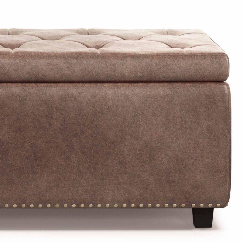 Simplihome Large Storage Ottoman Bench, Hamilton