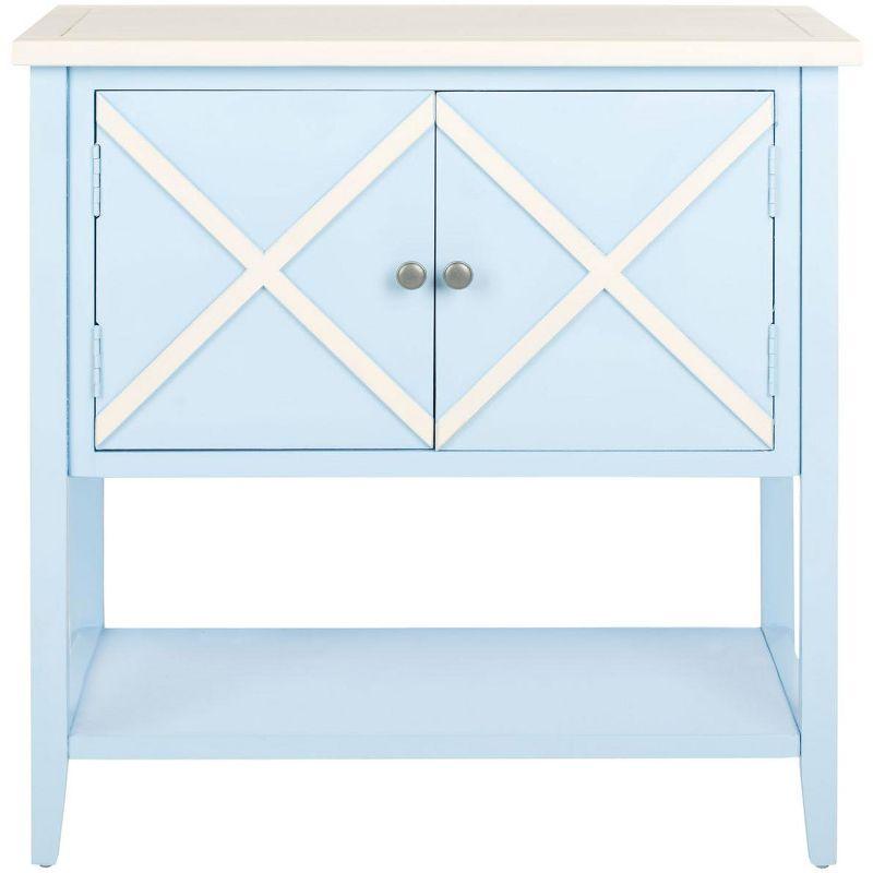 Polly Light Blue and White Poplar Sideboard