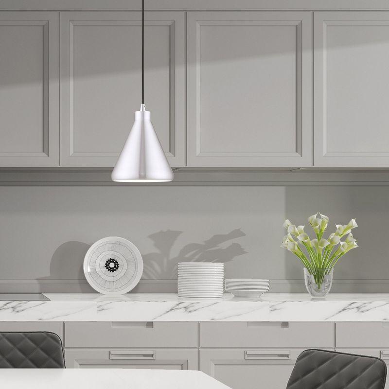 Livex Lighting Metal Shade 1 - Light Chandelier in  Brushed Aluminum