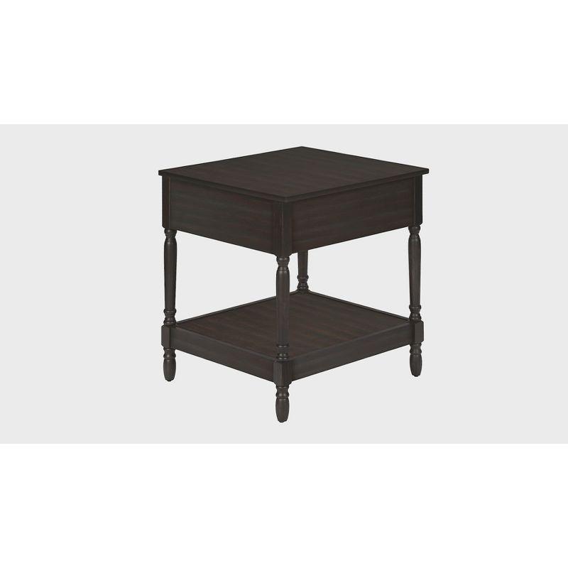 Monarch Specialties Accent Table 2 Tier End Side Table Square Nightstand Bedroom Lamp Brown Veneer Traditional