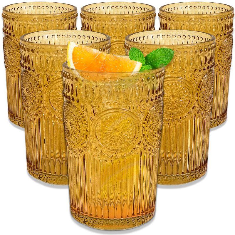 Bungalow Rose Marqueeta 13oz. Drinking Glass Set (Set of 6)