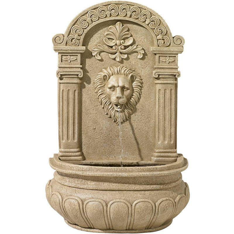 John Timberland Lion Face Rustic Outdoor Wall Water Fountain 31" Regal for Yard Garden Patio Home Deck Porch House Exterior Balcony Roof Relaxation