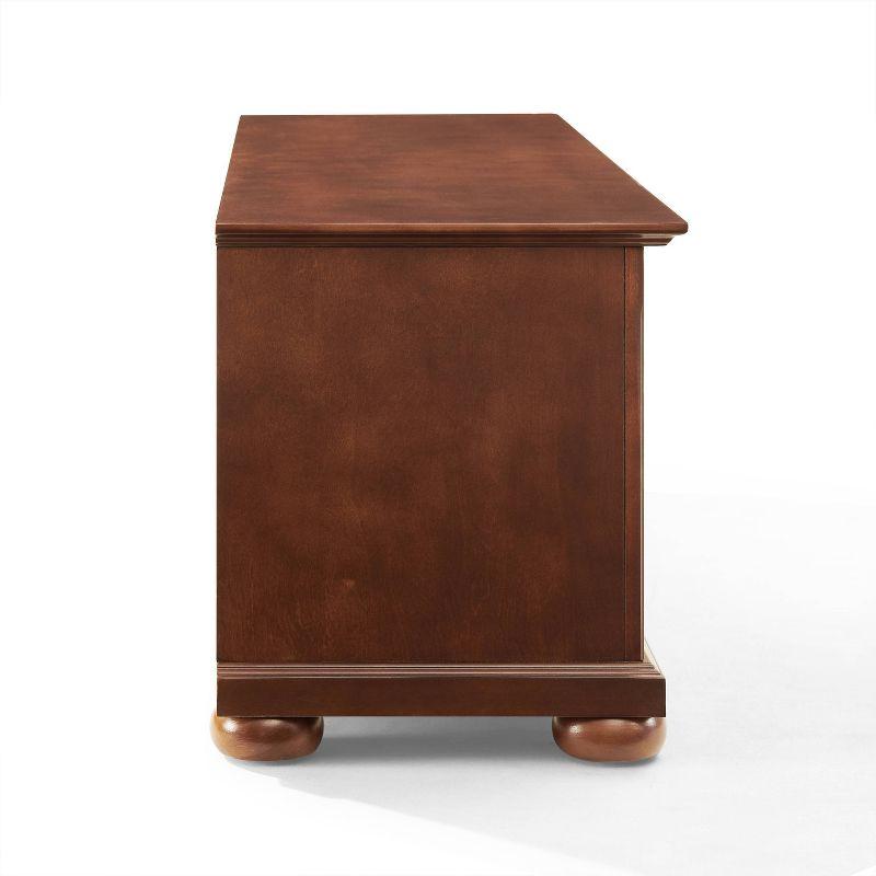 Alexandria TV Stand for TVs up to 60" Mahogany - Crosley: Sleek Design, Media Storage, Cord Management