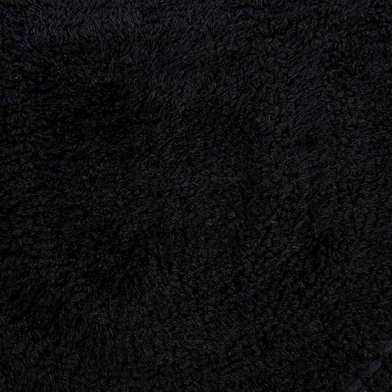 Design Imports Black Round Crochet Bath Mat