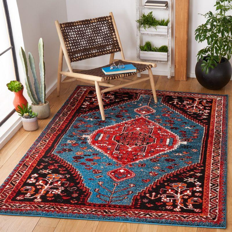 Vintage Hamadan VTH201 Power Loomed Area Rug - Turquoise/Red - 5'3"x7'6" - Safavieh.
