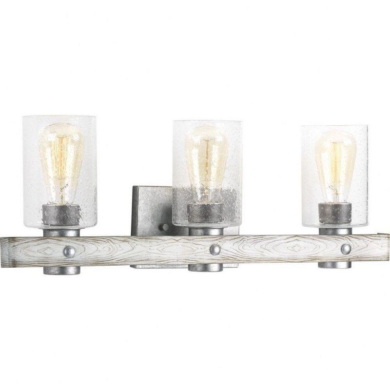 Gulliver Galvanized Nickel 3-Light Bath Vanity Fixture