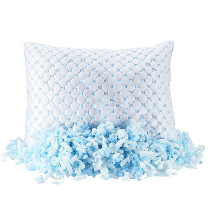 Nestl Colling Pillow, Adjustable Shredded Memory Foam Gel Infused  Cooling Pillow