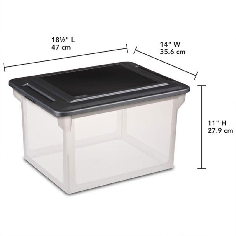 Sterilite Convenient Versatile Clear Organizing Storage File Box w/Lid