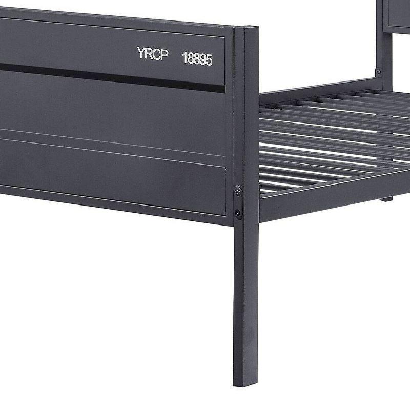 Cargo 79" Full Bed Gunmetal - Acme Furniture: Contemporary Metal Youth Bedroom Furniture, No Box Spring Needed