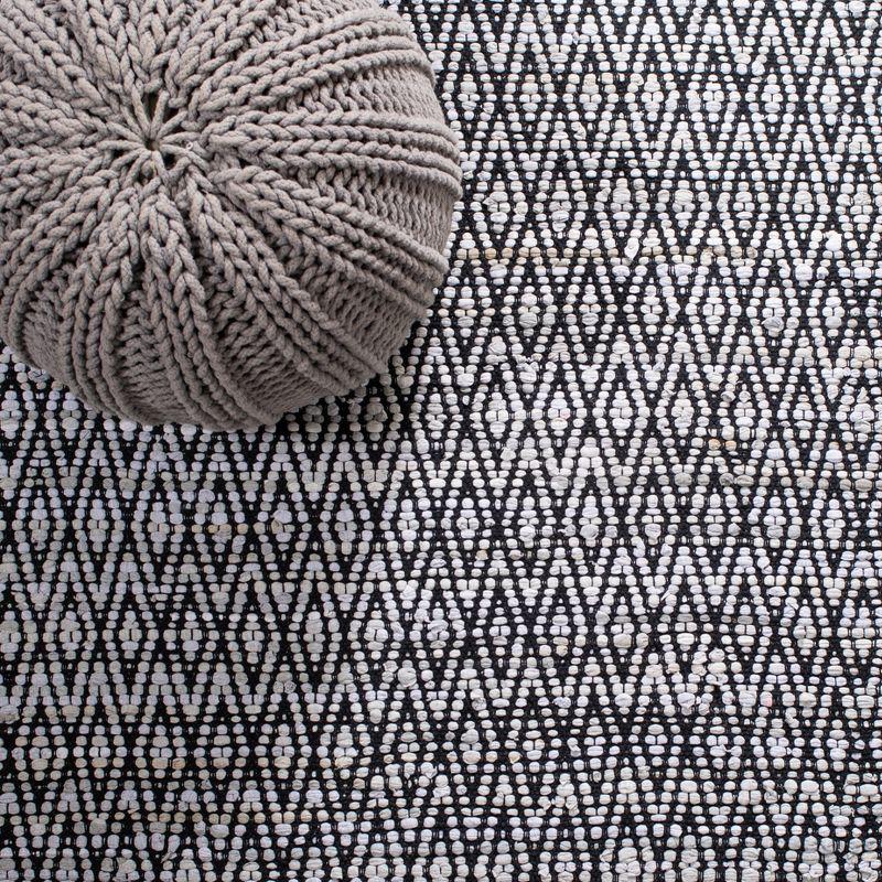 Coastal Charm Gray Cotton 8' x 10' Flat Woven Reversible Rug