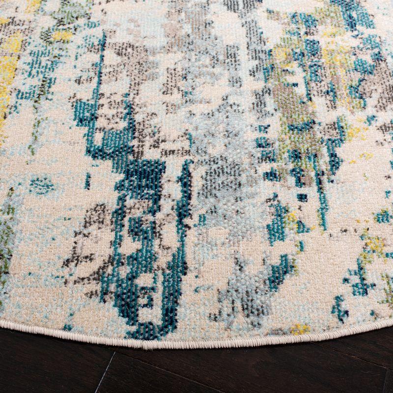 Madison MAD260 Power Loomed Area Rug - Beige/Olive - 6'7" round - Safavieh.