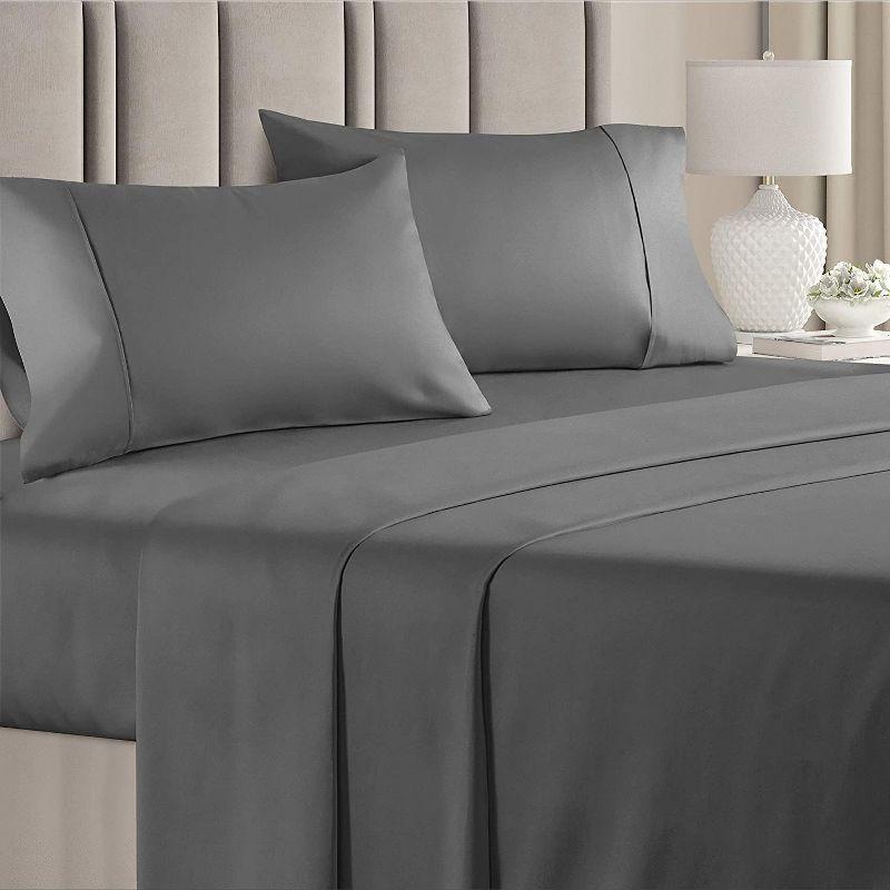 CGK Linens 4 Piece 100% Cotton 400 Thread Count Hotel Quality Bed Sheet Set