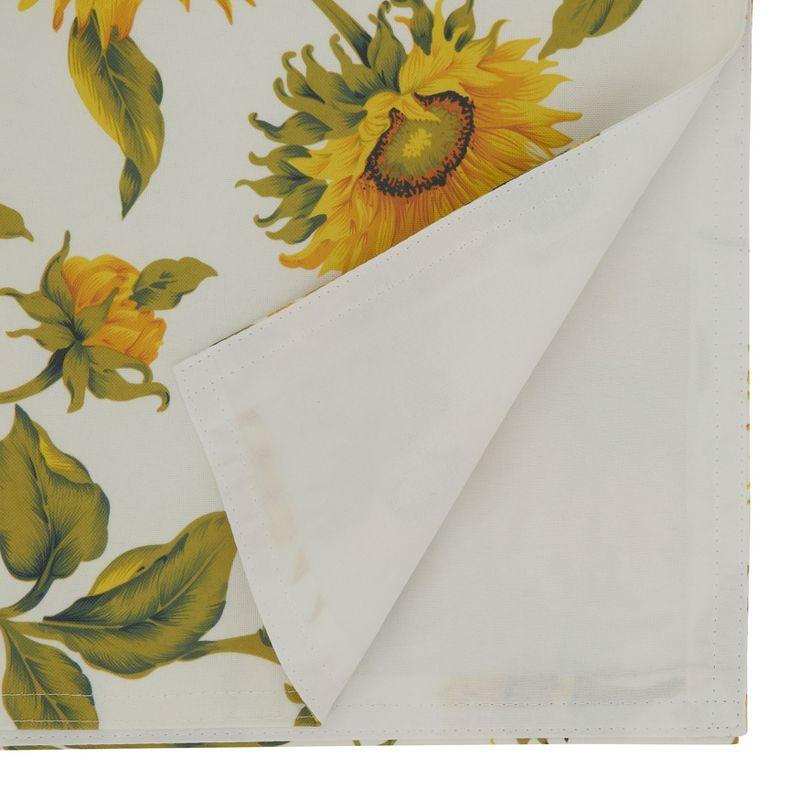 Yellow Sunflower Design Polyester Table Runner