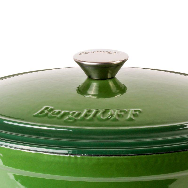 BergHOFF Neo 5Qt. Cast Iron Oval Covered Dutch Oven, Green