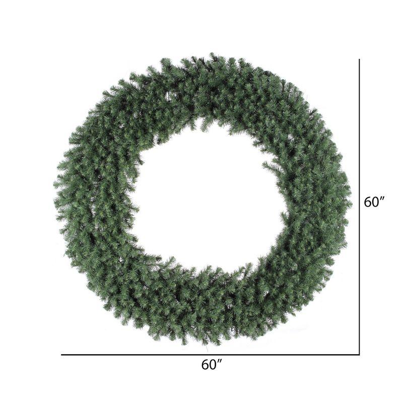 60" Green PVC Douglas Fir Artificial Christmas Wreath