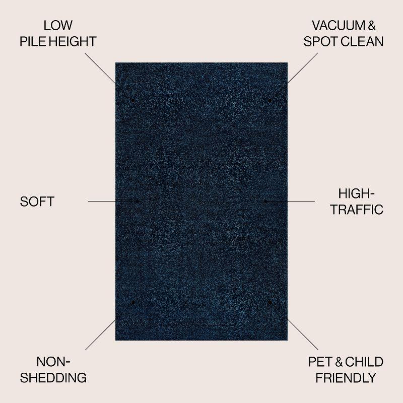 Haze Solid Low-Pile Indoor Area Rug - JONATHAN Y