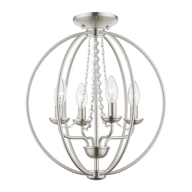 Livex Lighting Arabella 4 - Light Chandelier in  Brushed Nickel