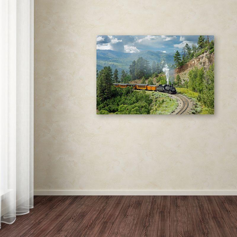Trademark Fine Art Mike Jones " The Train, From Bridge " by Mike Jones Photo