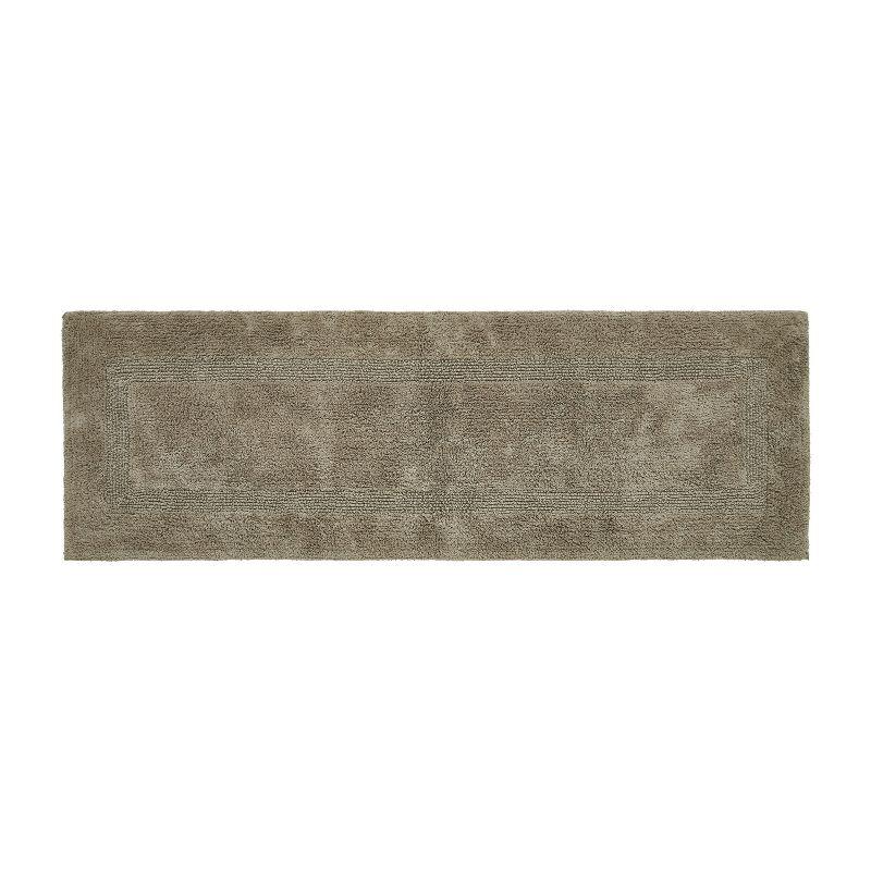 Better Trends Lux 100% Cotton Tufted Solid Reversible Bath Rug 20" x 60" Runner - Beige