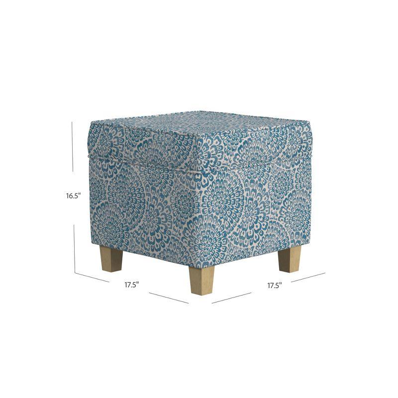 Cole Classics Square Storage Ottoman with Lift Off Top - HomePop