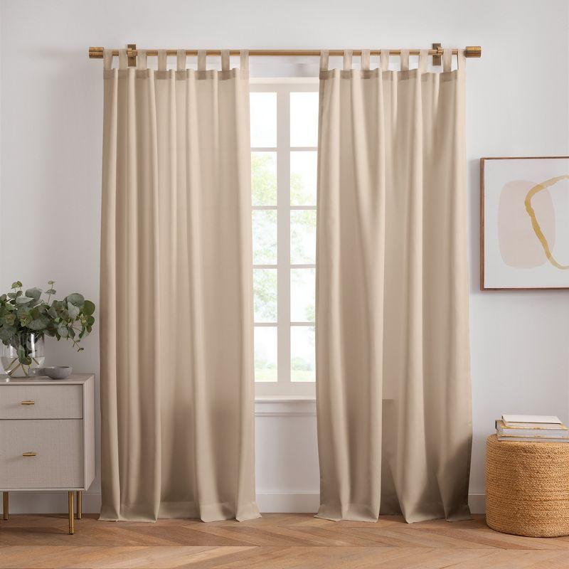 Elrene Matine Solid Tab Top Indoor/Outdoor Single Window Curtain for Patio, Pergola, Porch, Cabana, Deck, Lanai - Elrene Home Fashions