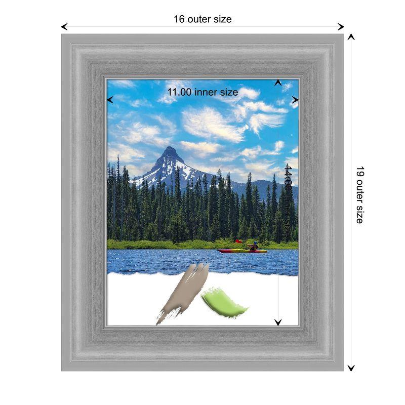 Amanti Art Peak Polished Nickel Narrow Picture Frame