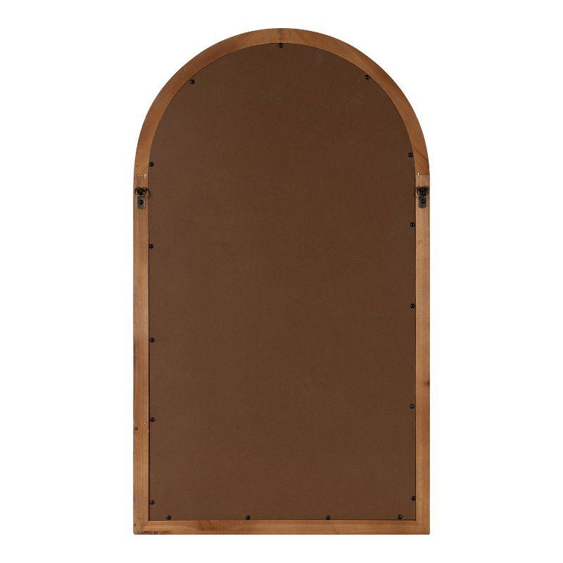 Boldmere Rustic Brown Full-Length Wood Arch Wall Mirror 22"x38"