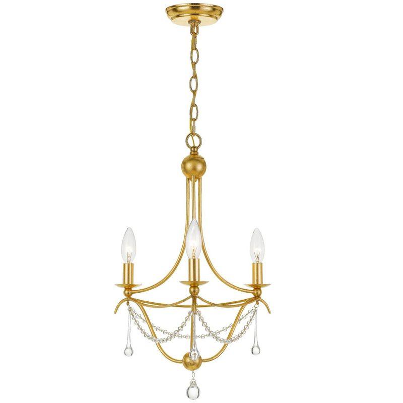 Crystorama Lighting Metro 3 - Light Chandelier in  Antique Gold
