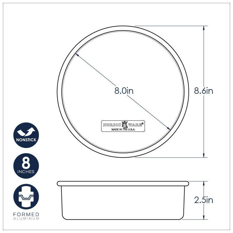 8-Inch Round Nonstick Aluminum Cake Pan