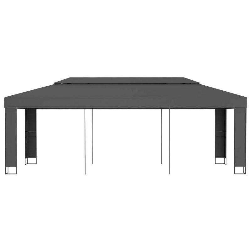 vidaXL Gazebo with Double Roof 118.1"x236.2" Anthracite