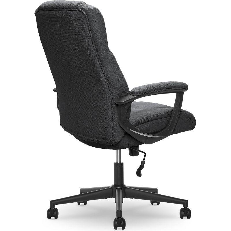 Style Hannah II Office Chair Midnight Black - Serta: Executive, Microfiber, 400 lbs Capacity