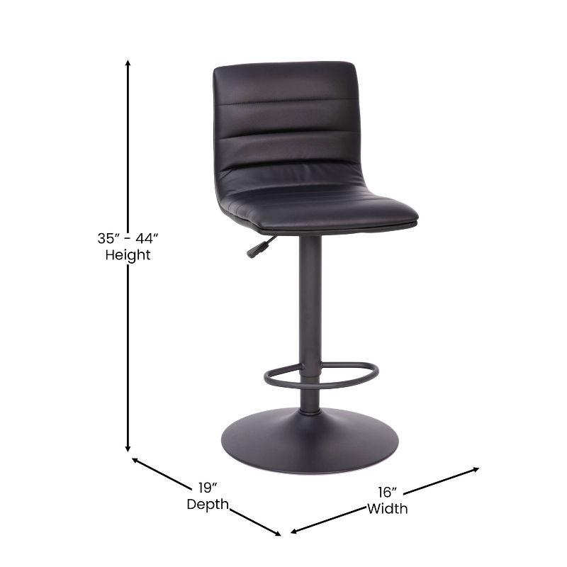 Taylor & Logan Rochester Swivel Upholstered Adjustable Height Counter Stool with Metal Frame