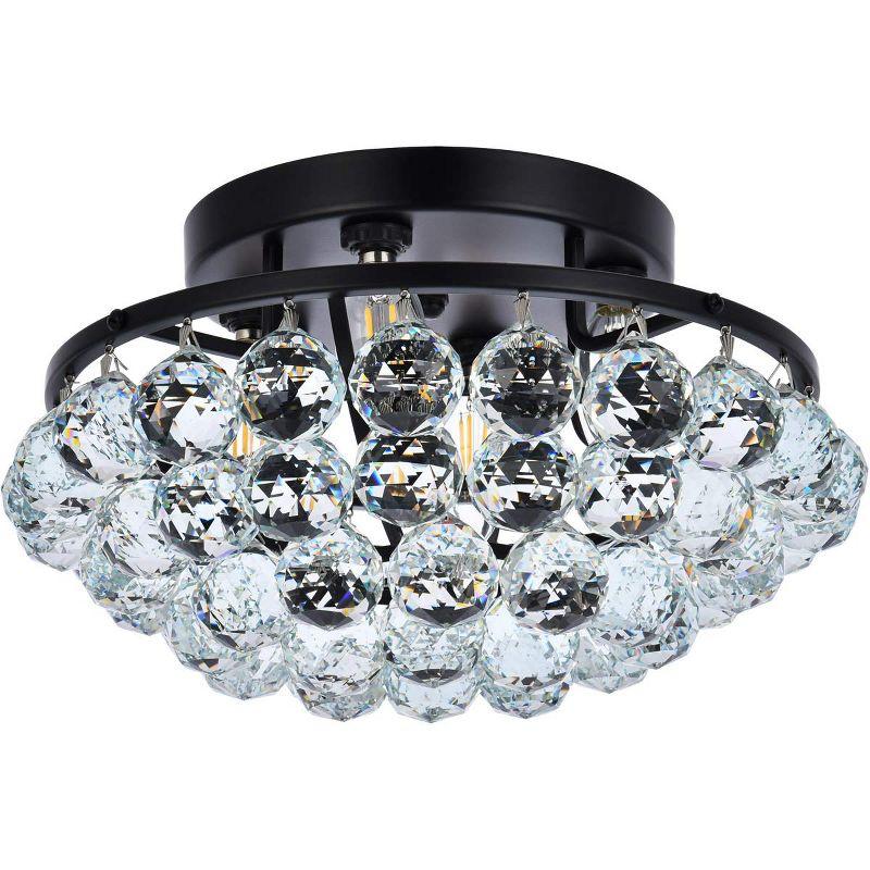 Elegant Lighting Corona 14 inch black flush mount