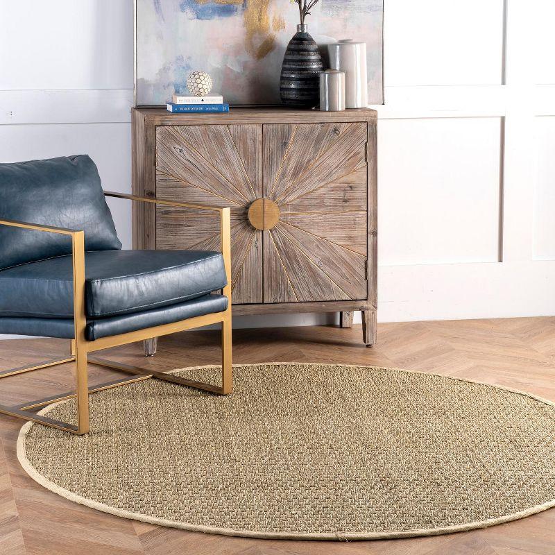 Nuloom Hesse Checker Weave Seagrass Indoor Area Rug, 2' 6" x 4', Natural