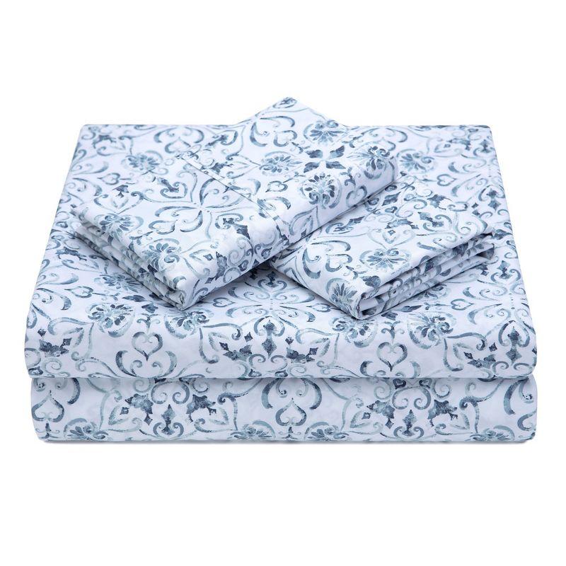 Percale Damask Sheet Set