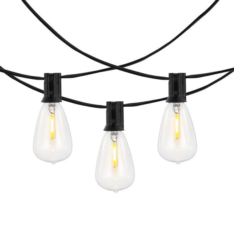 Dorcia LED Outdoor String Lights - 120" - 10 Light - PLT4043 - Black - Safavieh