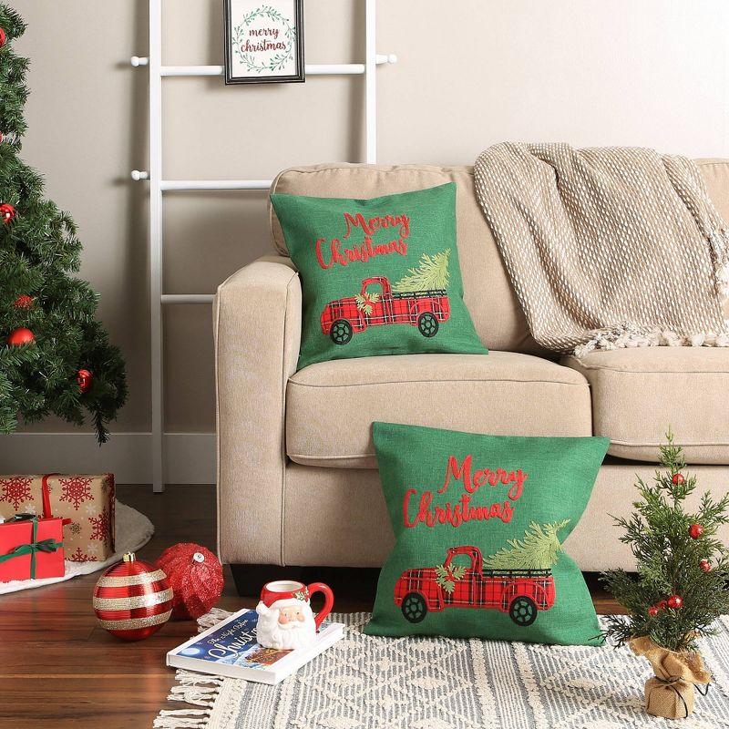 Embroidered Cotton Pillow Cover (Set of 2)