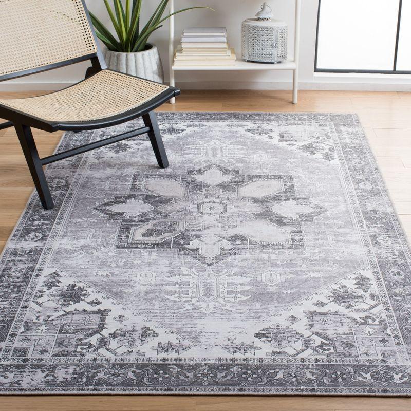 Tucson Vintage Persian TSN102 Power Loomed Machine Washable Skid-Resistant Indoor Area Rug - Dark Sage/Ivory - 6'x9' - Safavieh