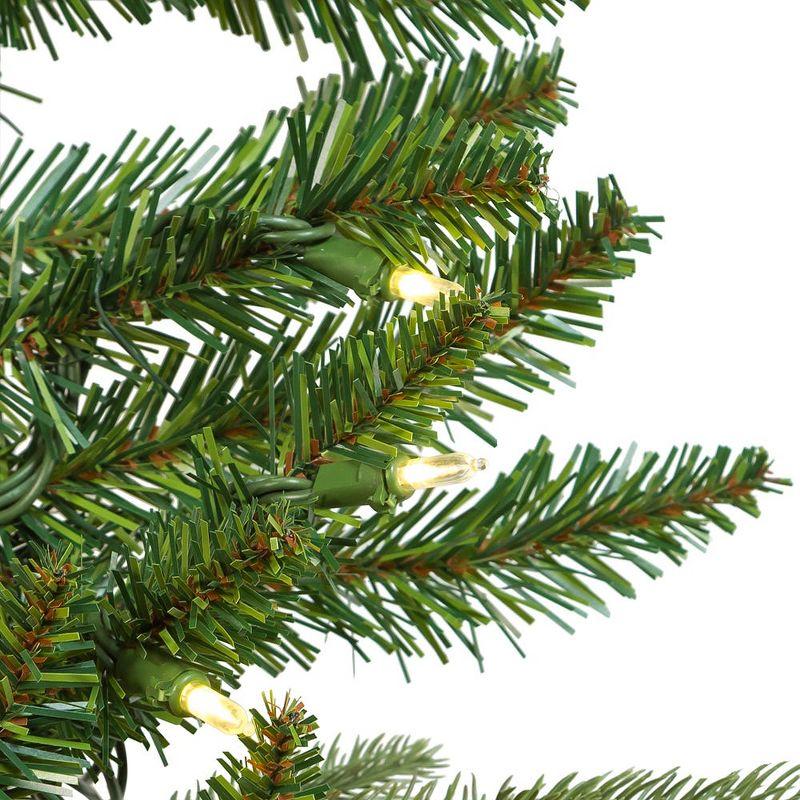 Grand Fir 9' Garland with Warm White LED Lights - Classic Green