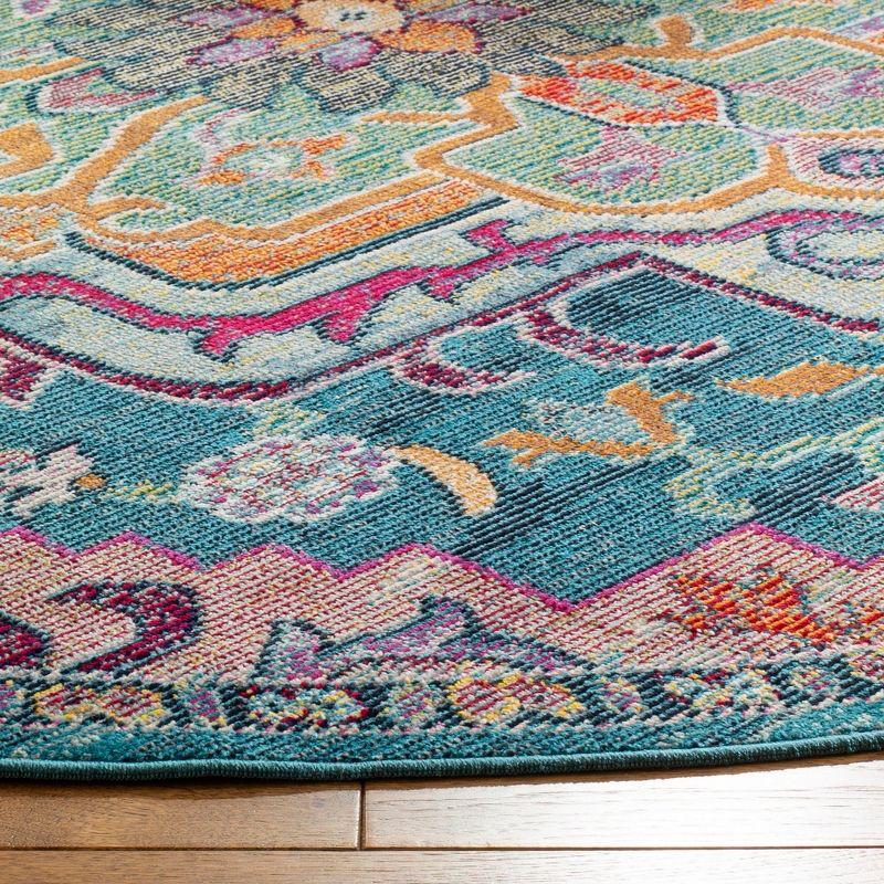 Crystal CRS501 Loomed Indoor Accent Rug - Teal/Rose - 3'x5' - Safavieh