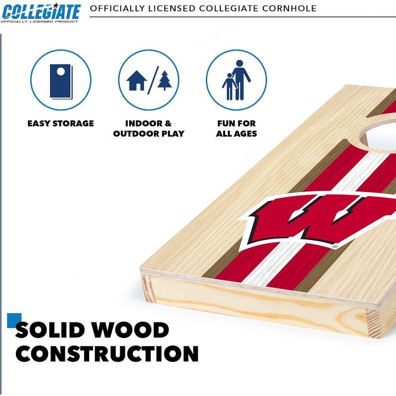 NCAA Wisconsin Badgers 1'x2' Wood Cornhole Set