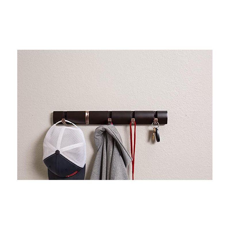 BirdRock Home Folding Hook Coat and Hat Rack - 5 Hooks