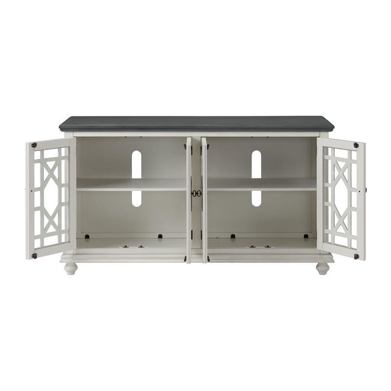 Martin Svensson Home Elegant 63" TV Stand Gray and White