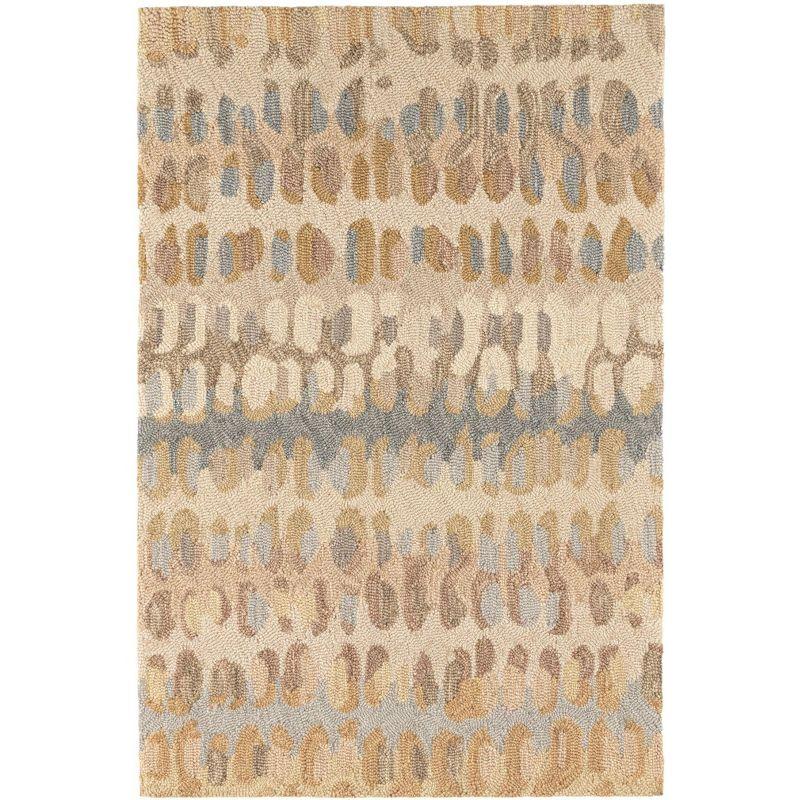 Paint Chip Natural Hand Micro Hooked Wool Rug