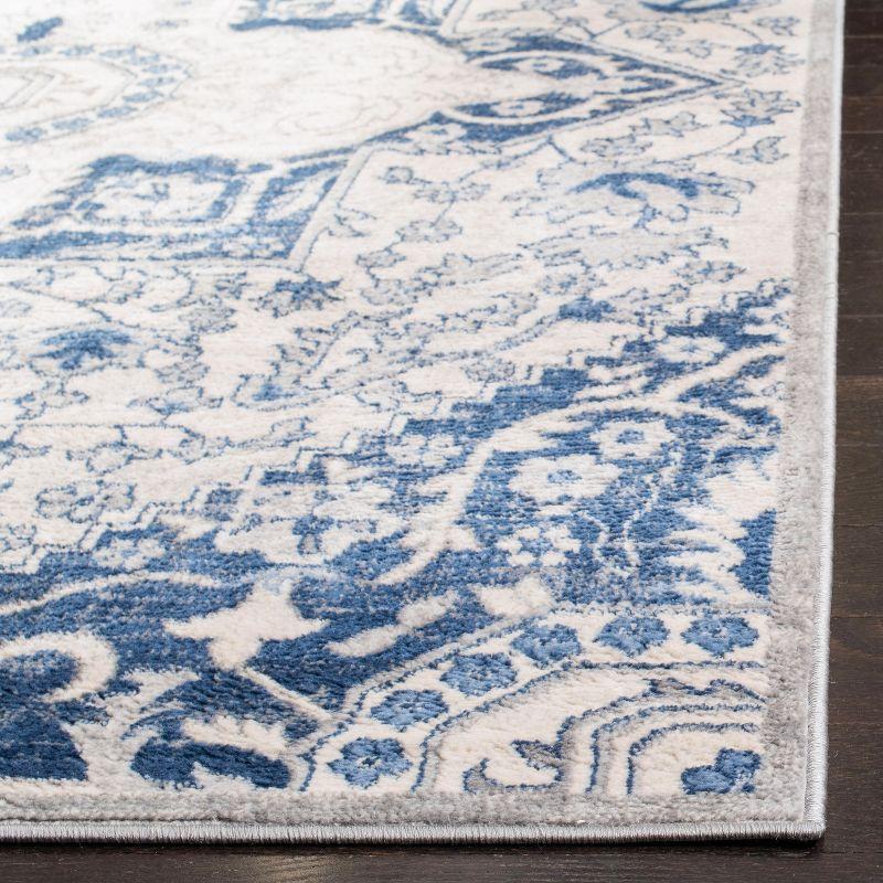 Brentwood BNT816 Power Loomed Indoor Area Rug - Cream/Blue - 4'x6' - Safavieh