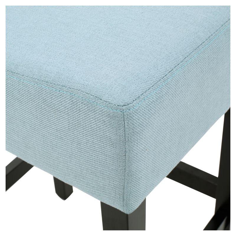 Set of 2 26" Lopez Backless Counter Height Barstools Polyester Upholstery, Rubberwood Legs - Christopher Knight Home