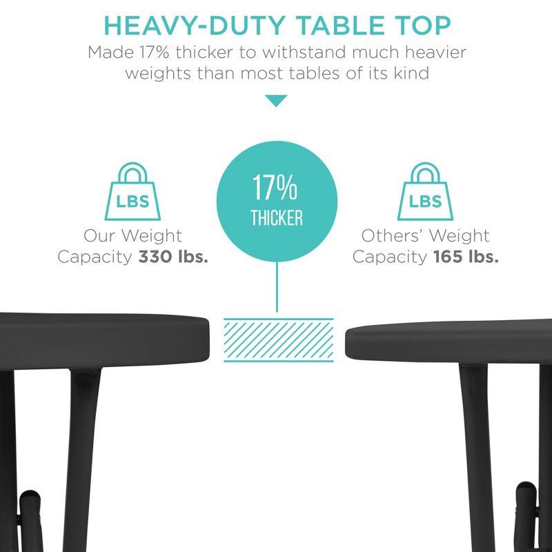 Best Choice Products 30'' Round Portable Folding Table